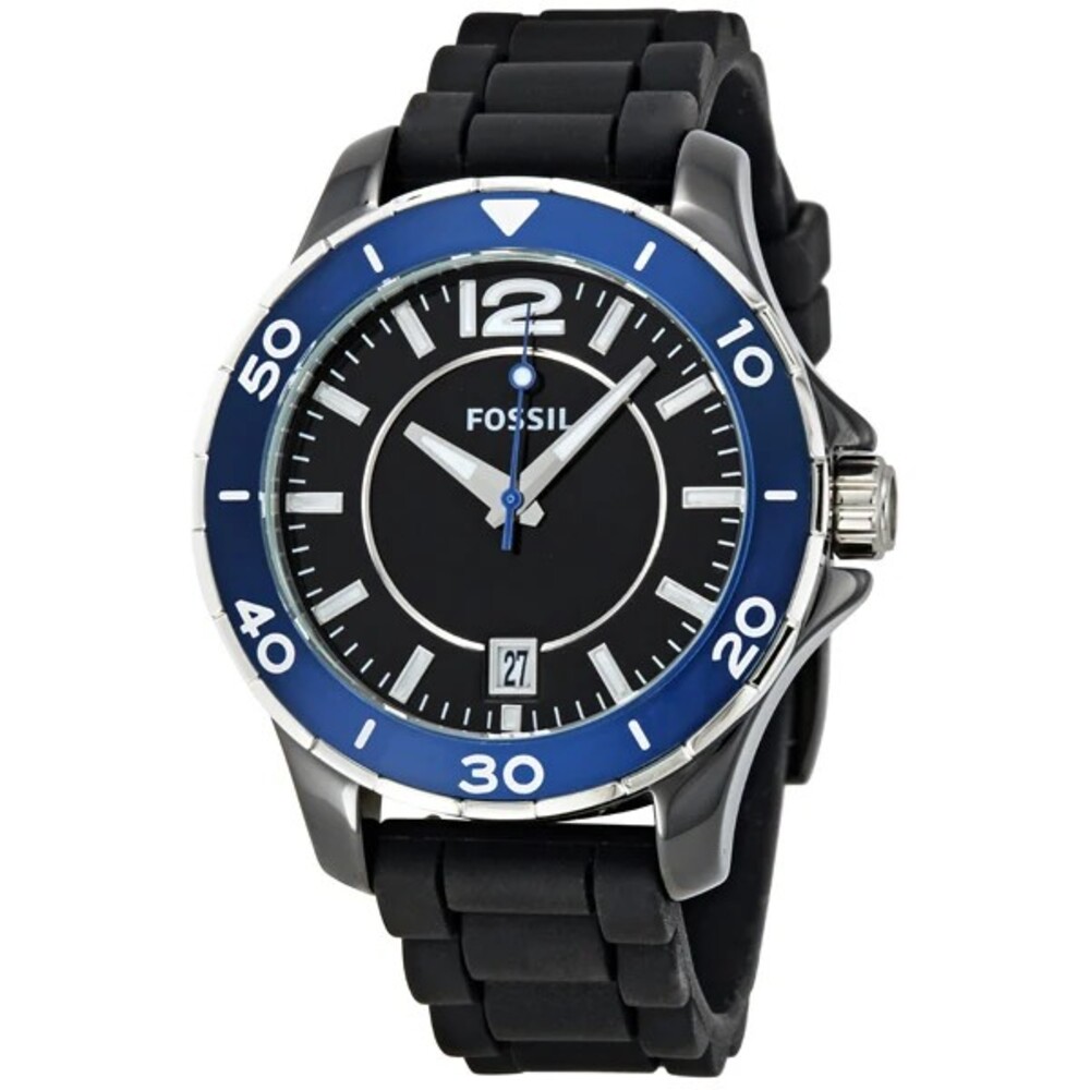 Fossil Black Dial Unisex Watch CE1036 - Black